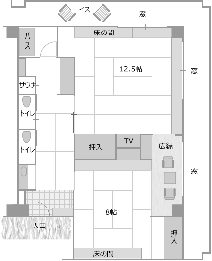 角部屋和室タイプ