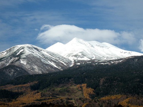 乗鞍岳の冠雪